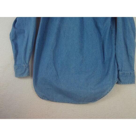VINTAGE PLANET HOLLYWOOD‎ BUTTON UP DENIM SHIRT 1991 MENS SIZE SMALL BLUE - Picture 7 of 10